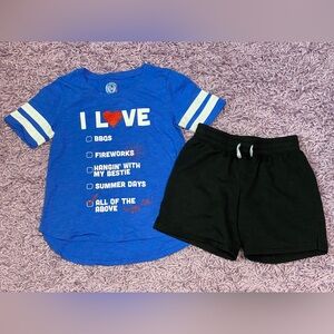 2 piece lot - SO favorite Bermuda shorts & baseball style tshirt
